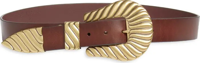 & Stetson The Big Buckle Leather Belt | Nordstrom