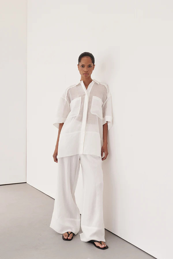 KAI WHITE RAMIE RESORT PANT | DISSH