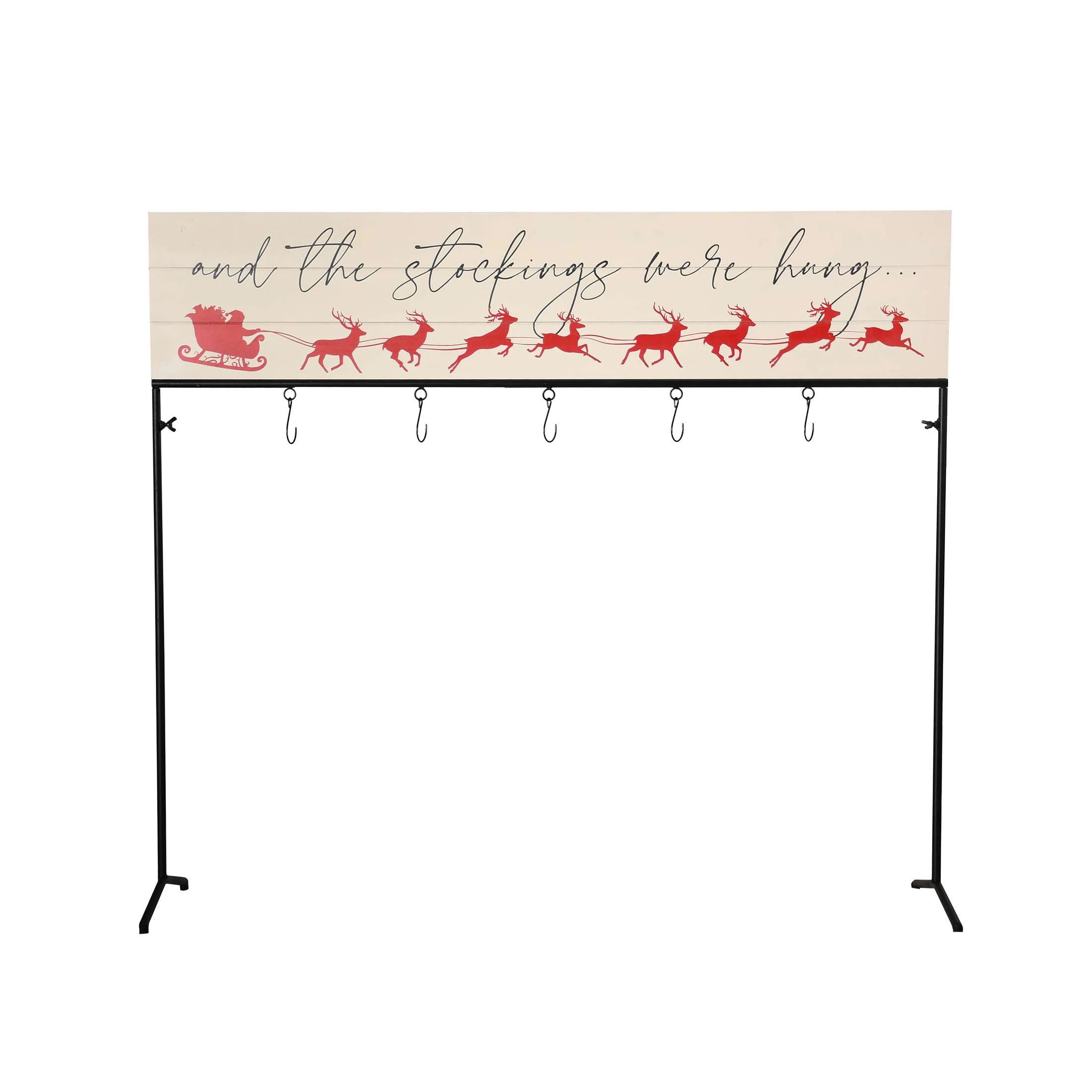 Santa's Sleigh with Reindeer Christmas Stocking Holder Stand, 31", by Holiday Time | Walmart (US)
