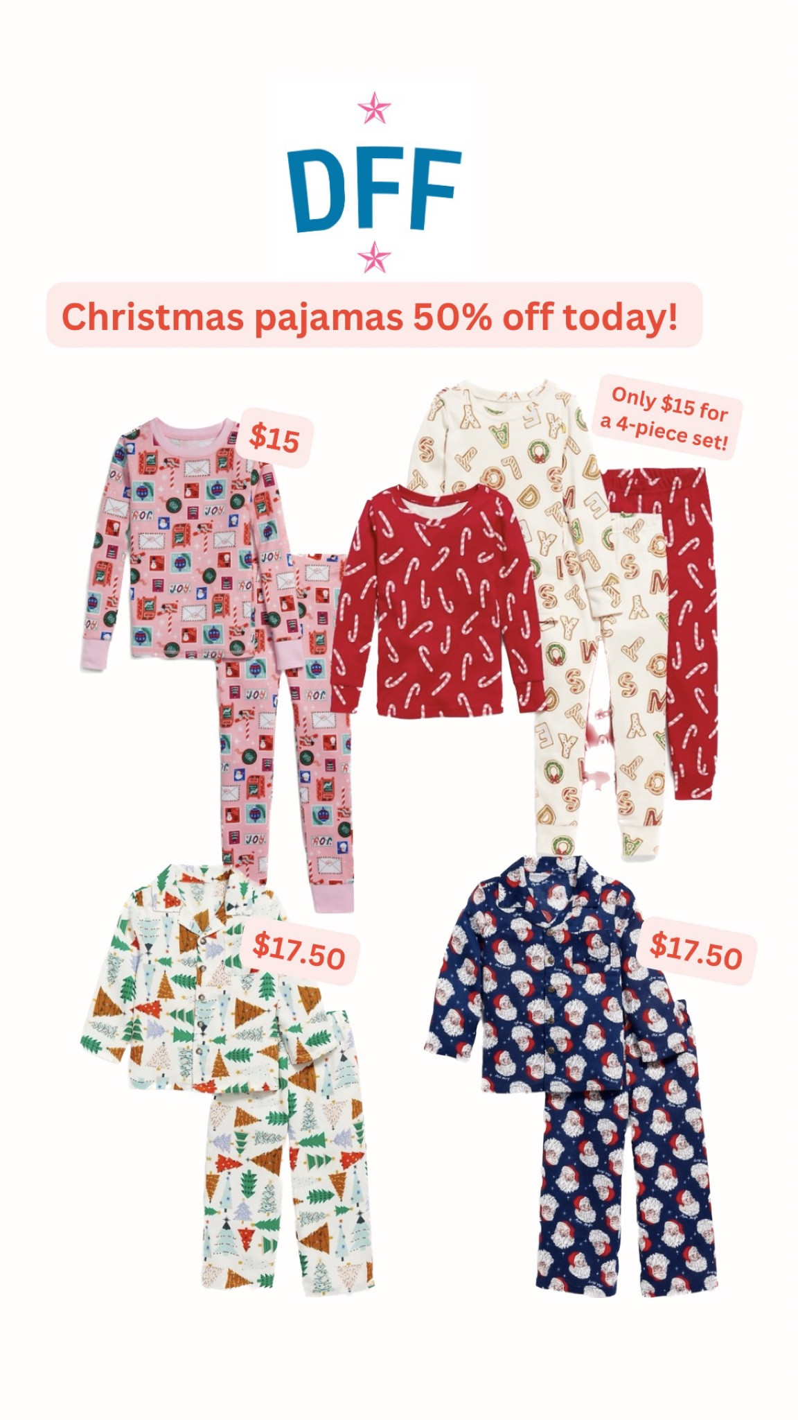 Christmas pajamas 50% off today! Grab these now before they sell out 🎄 

Family matching pajamas, Christmas pajamas, under $20, old navy, sale

#LTKHoliday #LTKfindsunder50 #LTKHolidaySale