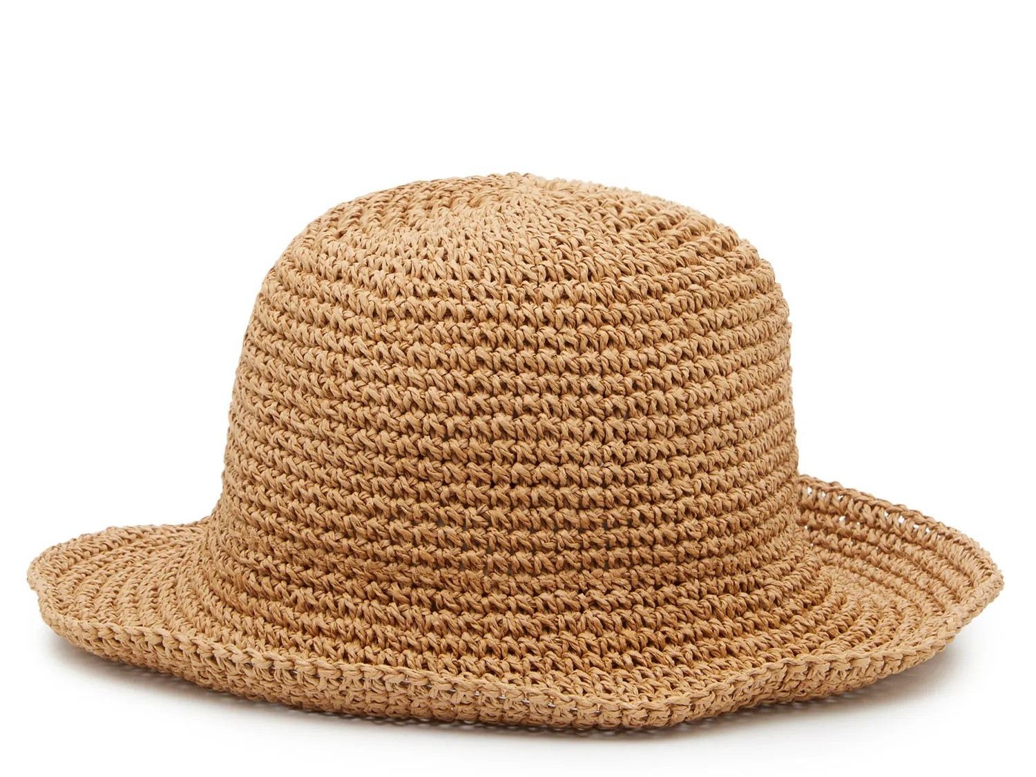 Crown Vintage Straw Crochet Bucket Hat | Women's | Tan | Size One Size | Hats | DSW