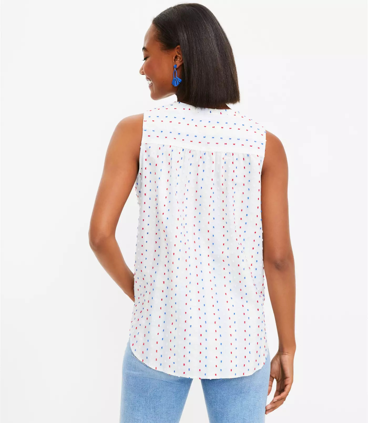 Clip Sleeveless Shirt | LOFT | LOFT
