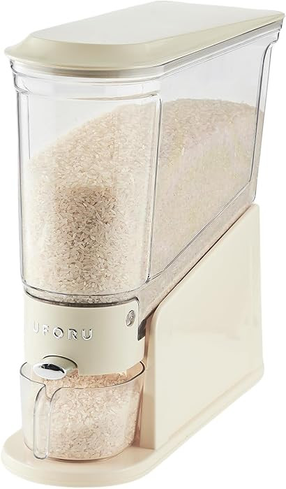 UFORU Slim Rice Dispenser 11 LB,Clear Rice Storage for Small Spaces | Amazon (US)