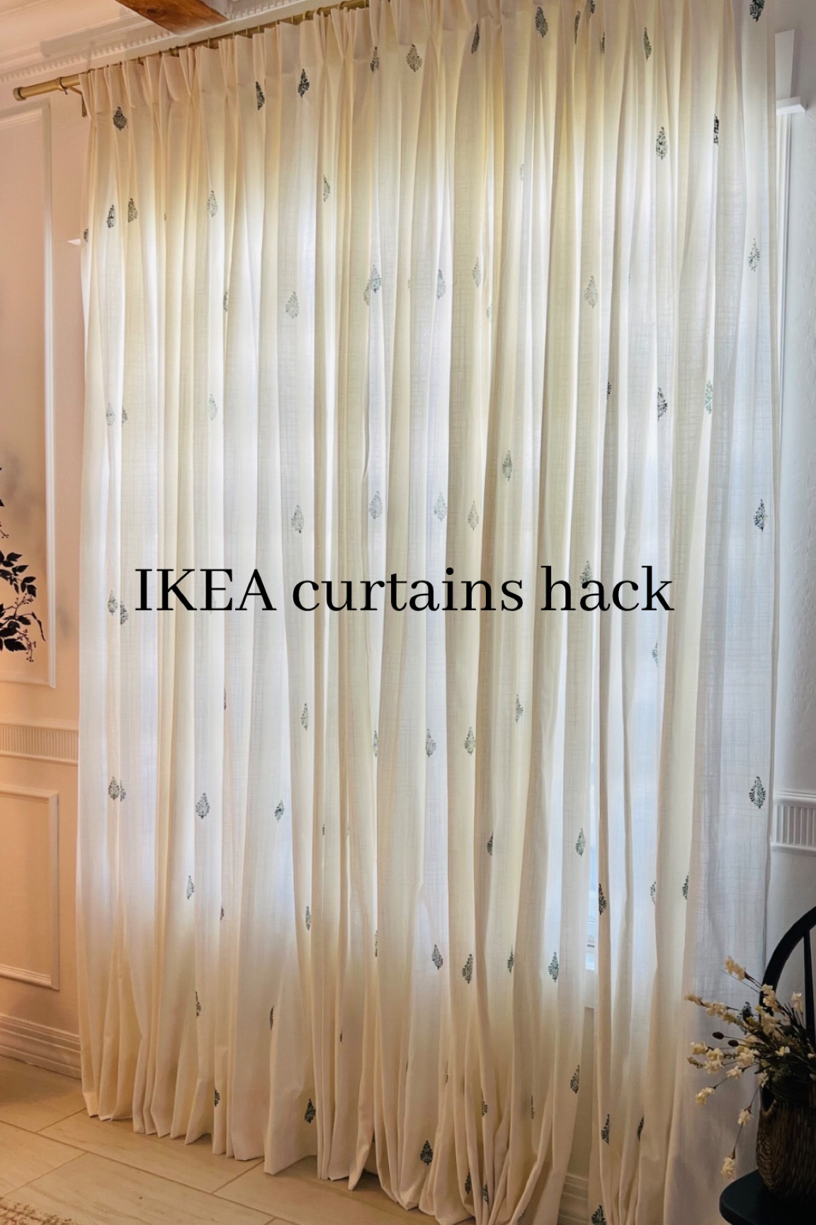 DIY block print IKEA Curtains 

#LTKunder100 #LTKhome #LTKstyletip