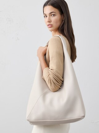 Vegan Leather Slouchy Tote | Banana Republic Factory
