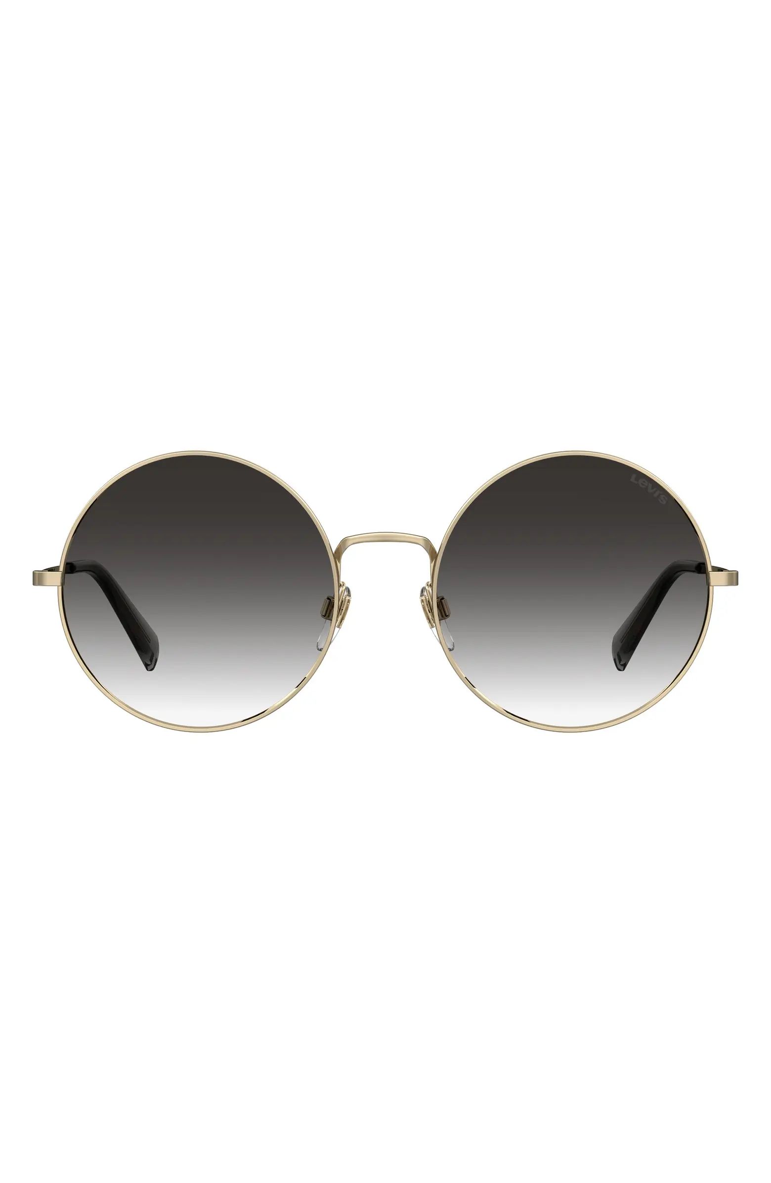 58mm Mirrored Round Sunglasses | Nordstrom