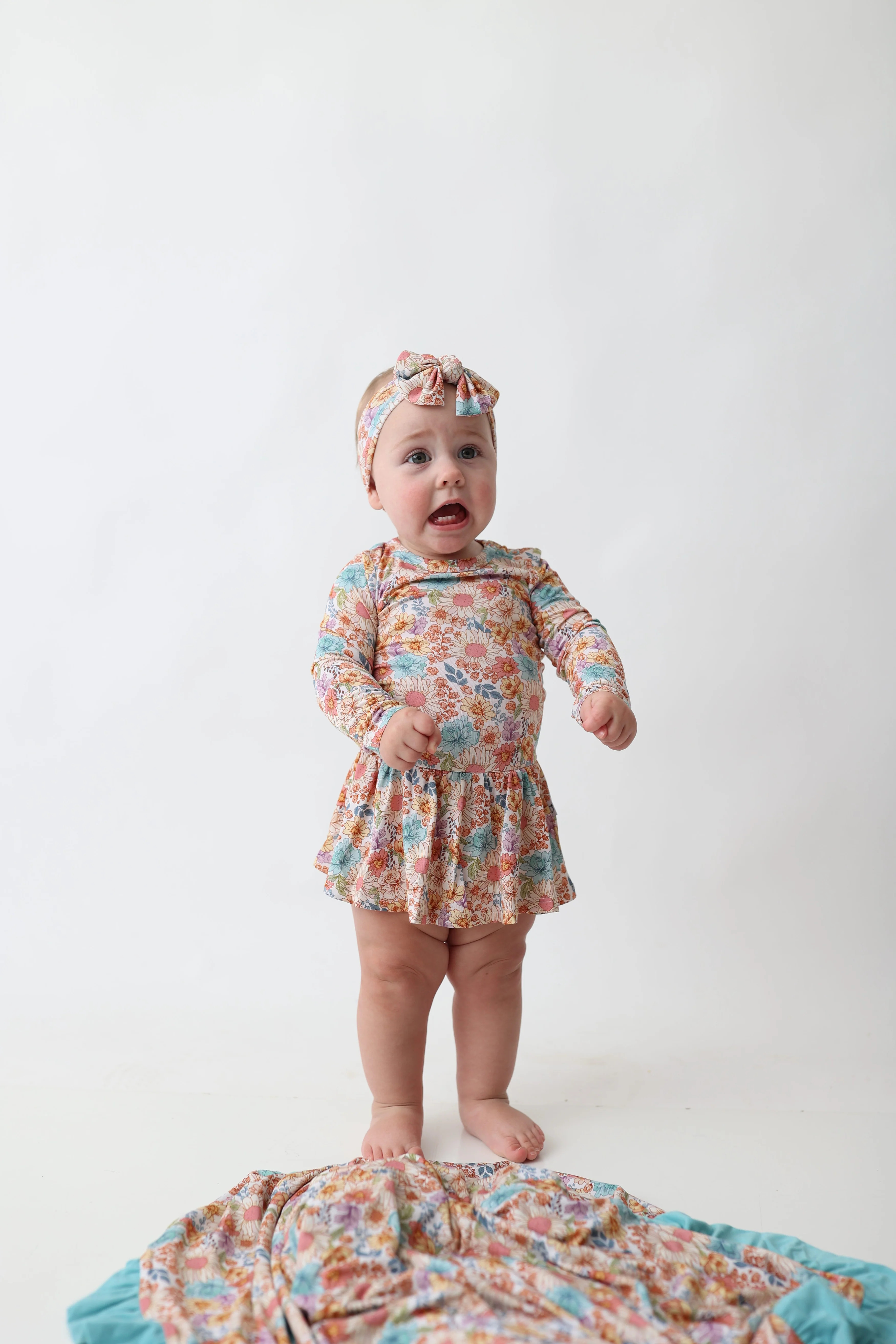 FLOWER FIELDS DREAM BODYSUIT DRESS | Dream Big Little Co.