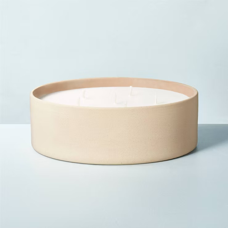 Raw Ceramic Sandalwood & Clay 6-Wick Jar Candle Taupe 38oz - Hearth & Hand™ with Magnolia | Target