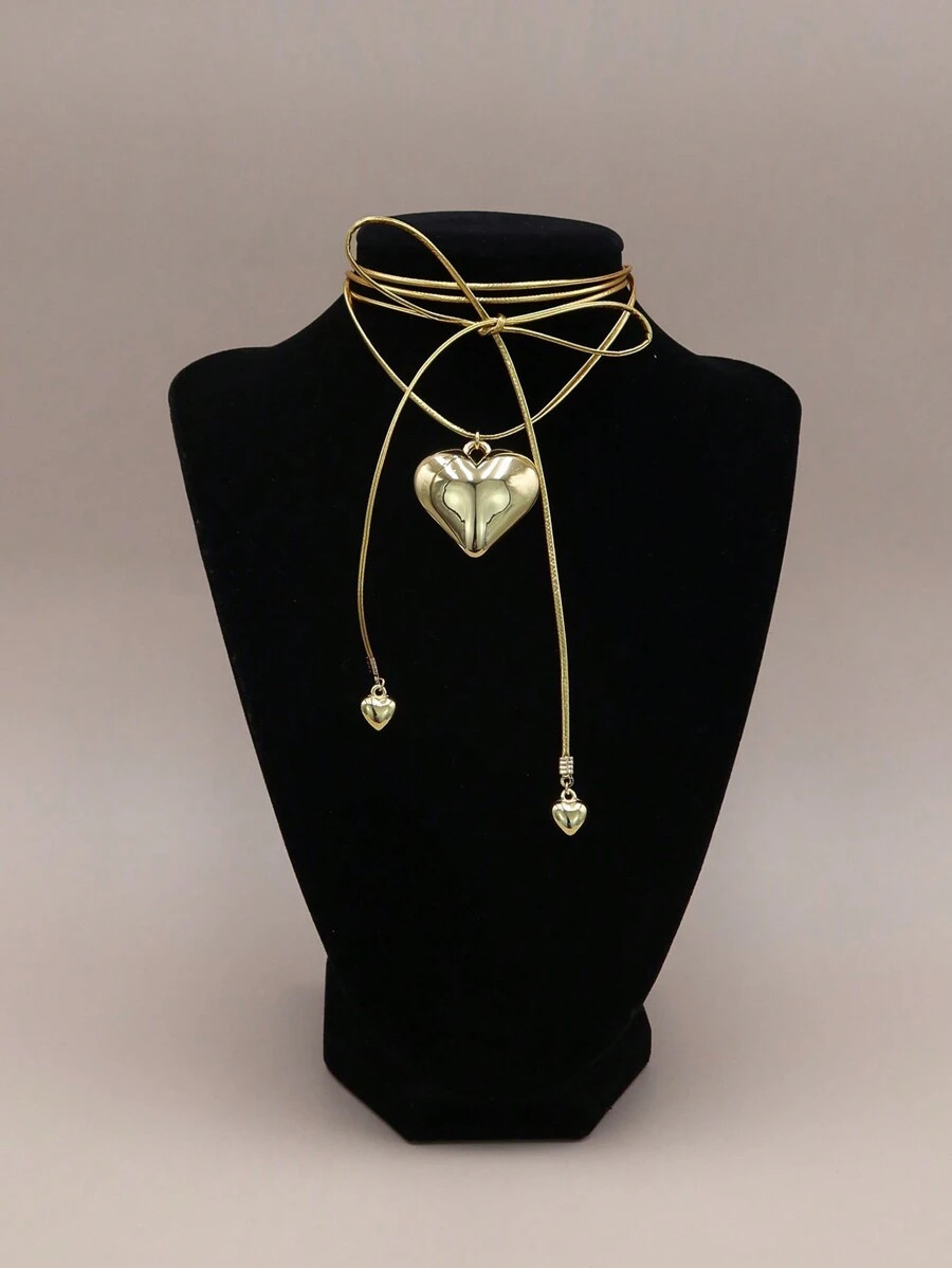 1pc Fashionable Lovely Gold-Color Heart Locket Charm Pendant With Layered Hearts For Women, Suita... | SHEIN