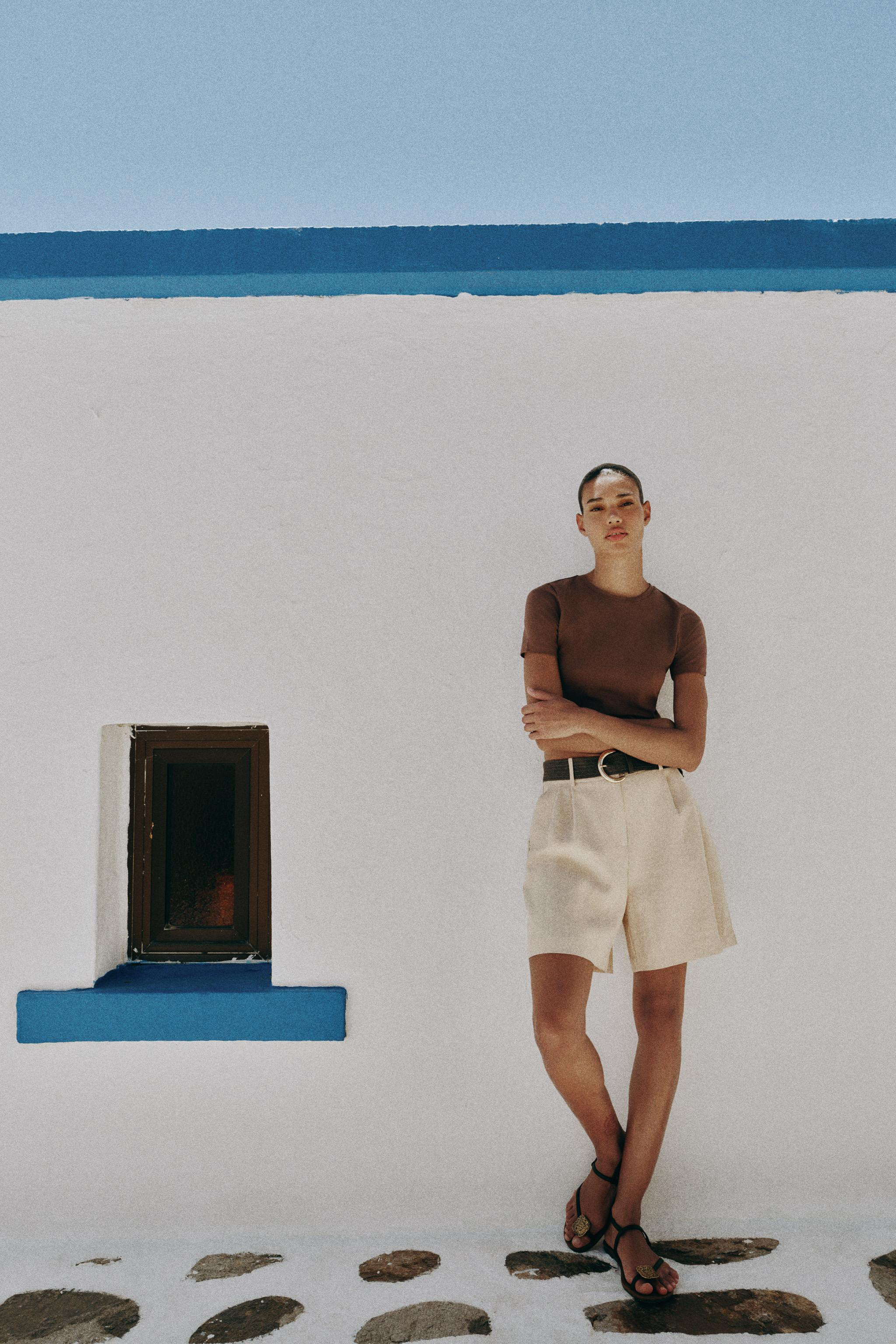 SHORT SLEEVE CROP TOP | Zara US