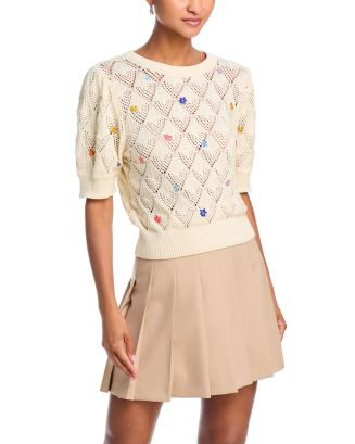Flower Embroidered Sweater - Exclusive | Bloomingdale's (US)
