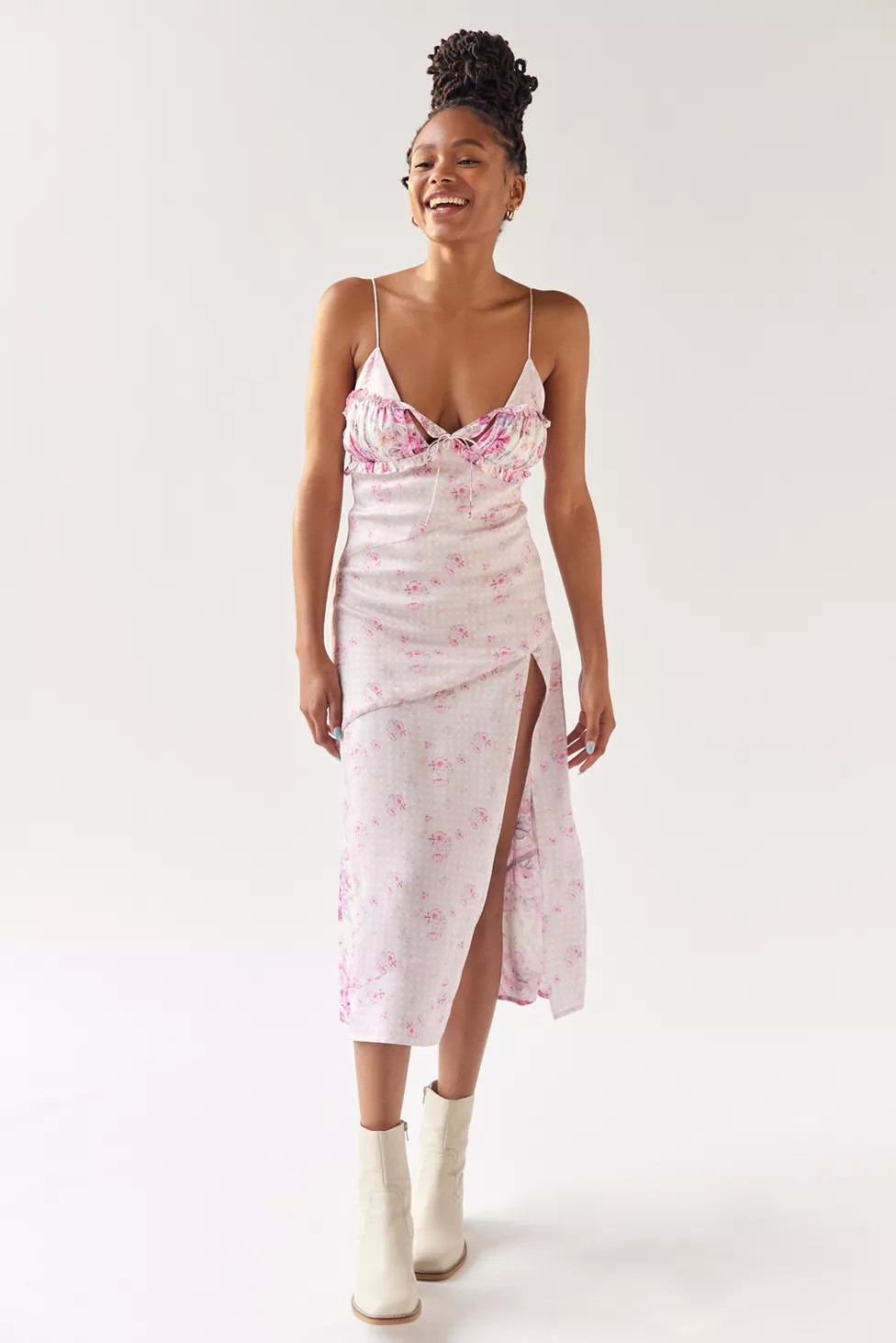 For Love & Lemons Taylor Floral Midi Dress | Urban Outfitters (US and RoW)
