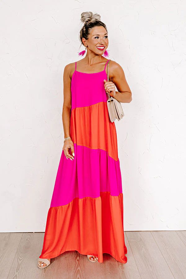 Fashion Diary Color Block Maxi Dress | Impressions Online Boutique