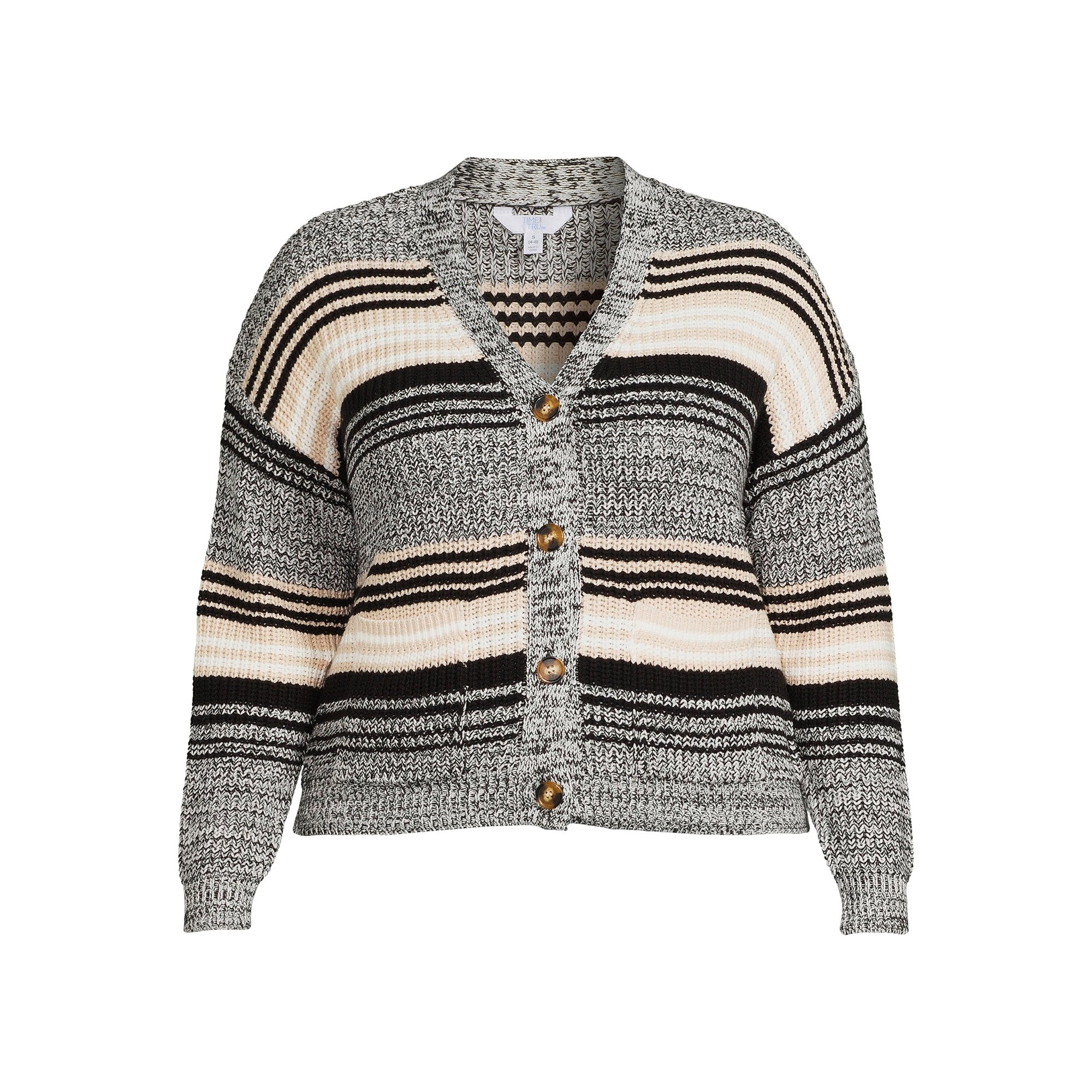 Time and Tru Women's Boyfriend Cardigan Sweater, Midweight, Sizes XS-XXXL | Walmart (US)