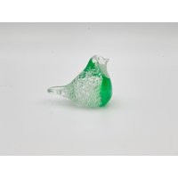 Green Glass Bird, Figurine Bird Paperweight | Etsy (US)