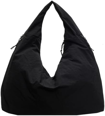 Slouchy Tote Bag 2026 Nylon Solid Pleated Handbag Men Women Large Shoulder Travel Gym Casual Comm... | Amazon (US)