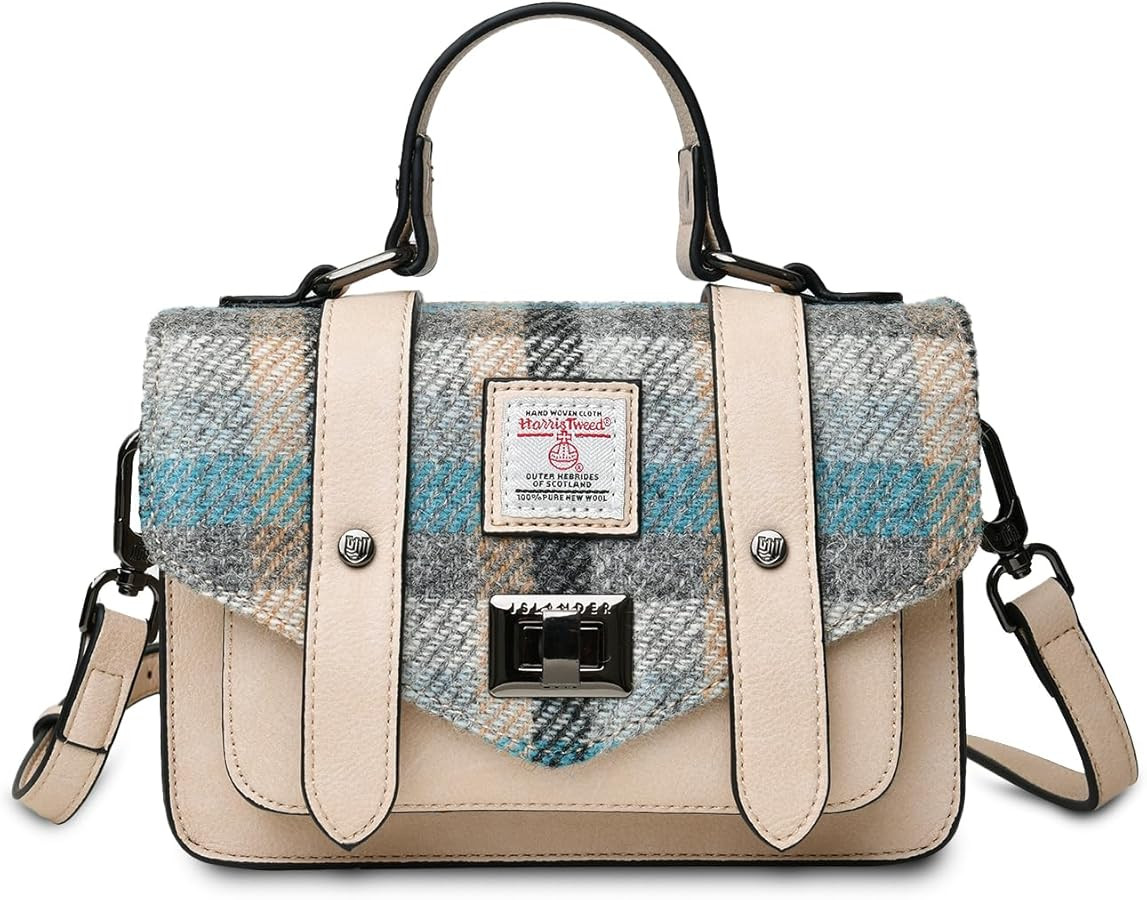Harris Tweed Mini Satchel, Islander Tartan, Small | Amazon (US)