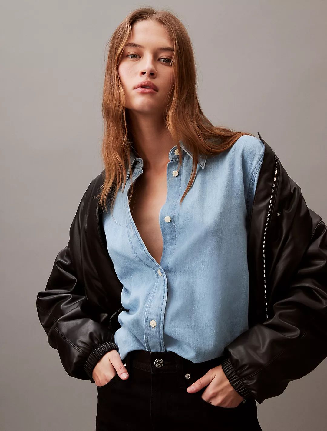 Chambray Classic Button-Down Shirt | Calvin Klein | Calvin Klein (US)