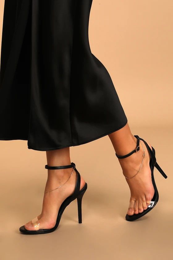 Eisley Black Ankle Strap Heels | Lulus (US)