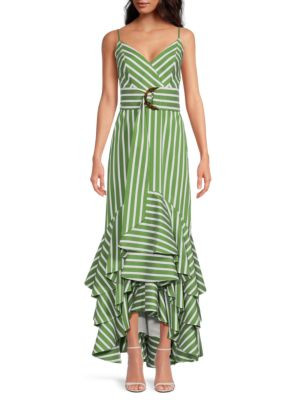 Striped High Low Wrap Maxi Dress | Saks Fifth Avenue OFF 5TH