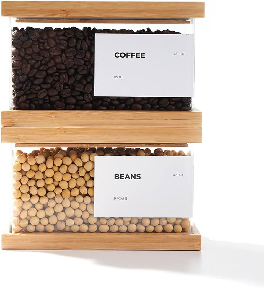 Bamboo Food Dispenser | Kitchen Organizers and Storage | Airtight Pantry Organizers and Storage C... | Amazon (US)