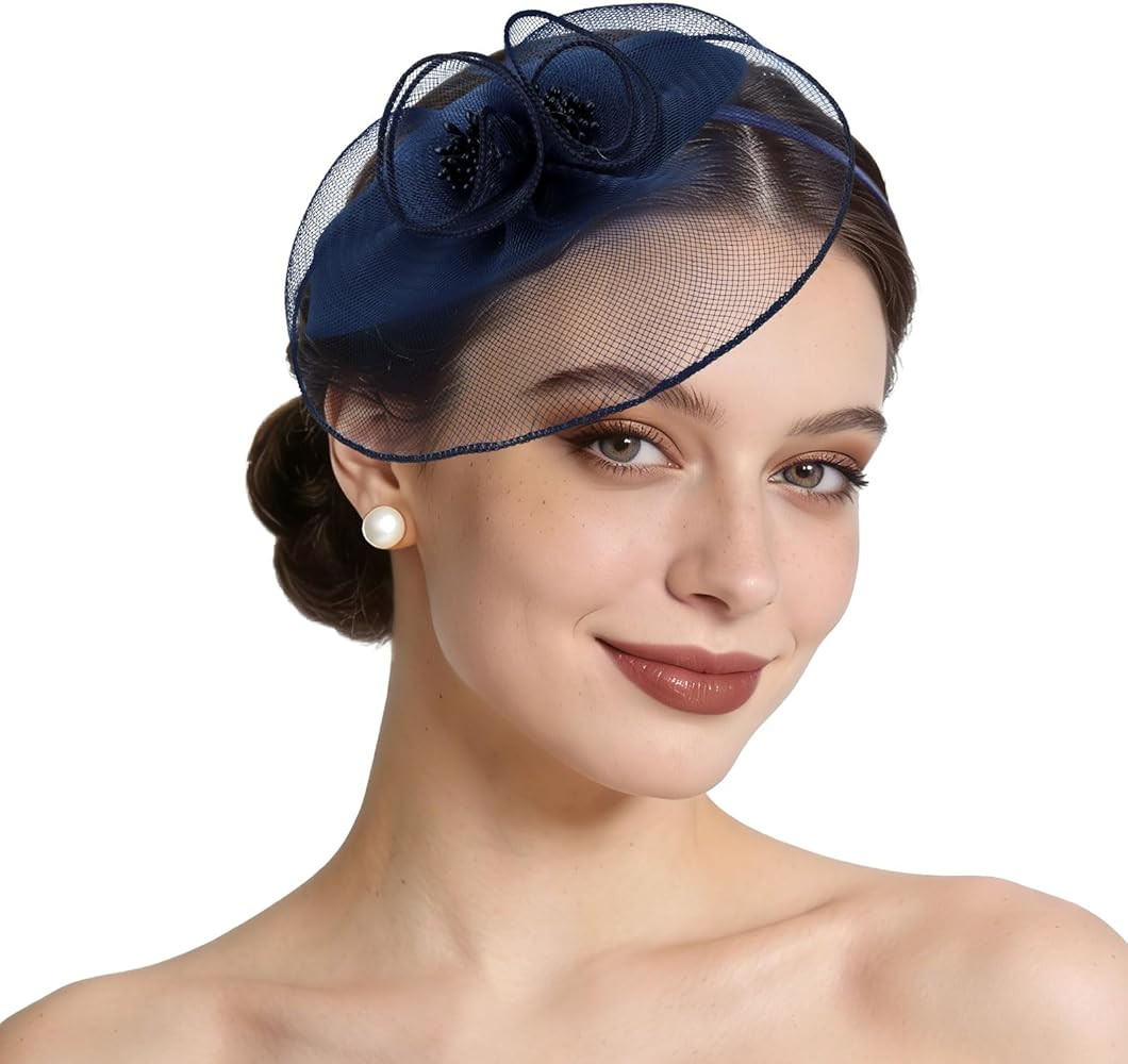 Semato Fascinators Hats for Women Mesh Elegant Tea Party Kentucky Hat Derby Headband with Hair Cl... | Amazon (US)