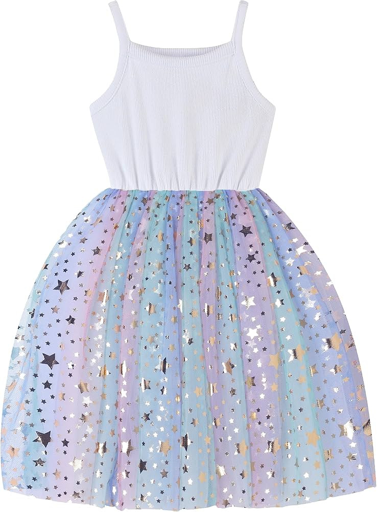GSVIBK Baby Girls Tutu Dress Toddler Cotton Tutu Dress Sleeveless Infant Tulle Dresses Princess P... | Amazon (US)