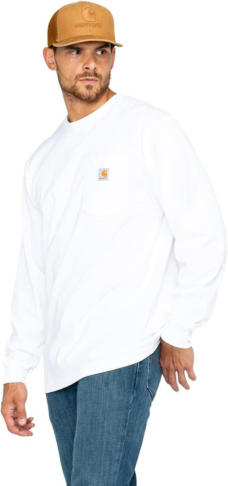 Carhartt Men's Loose Fit Heavyweight LongSleeve Pocket TShirt | Amazon (US)