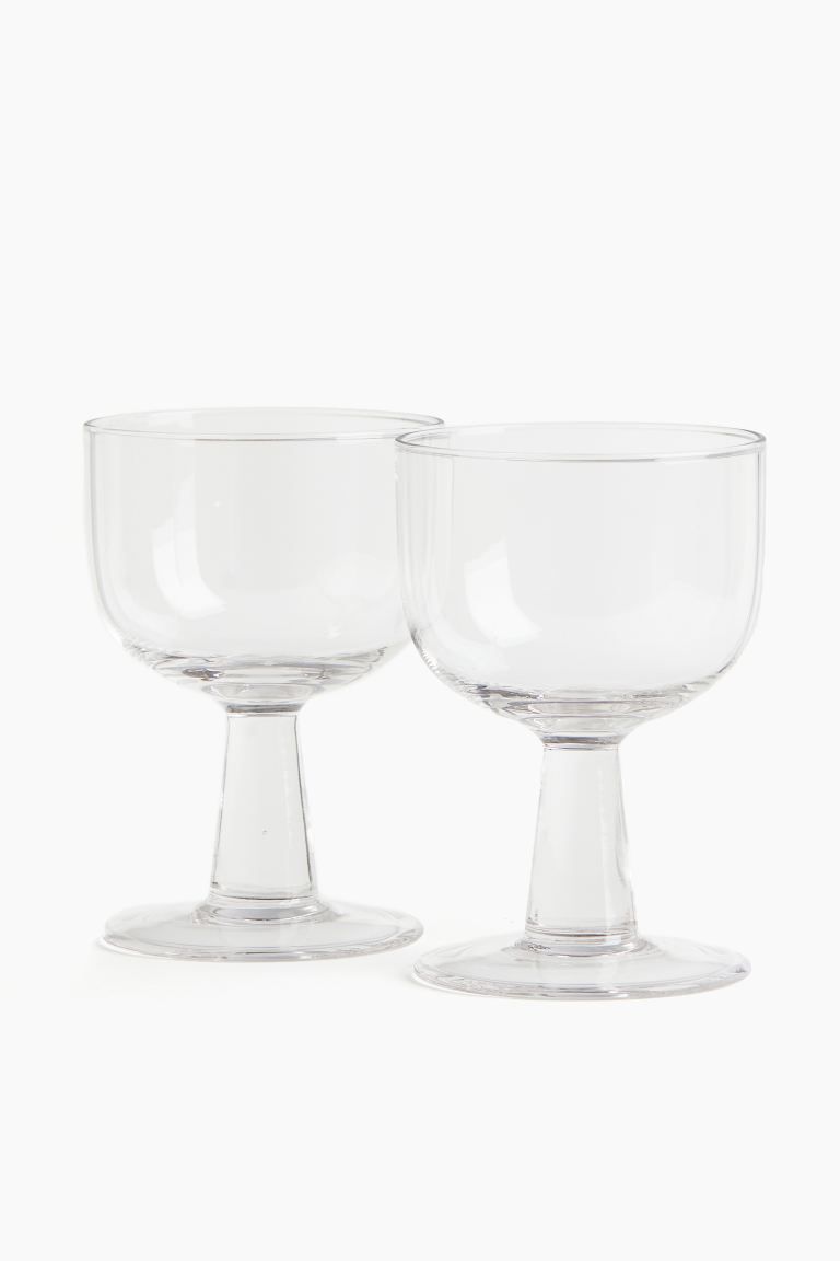 2-pack Wine Glasses - Clear glass - Home All | H&M US | H&M (US + CA)