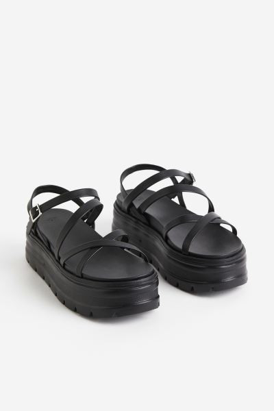 Chunky Platform Sandals - Black - Ladies | H&M US | H&M (US + CA)