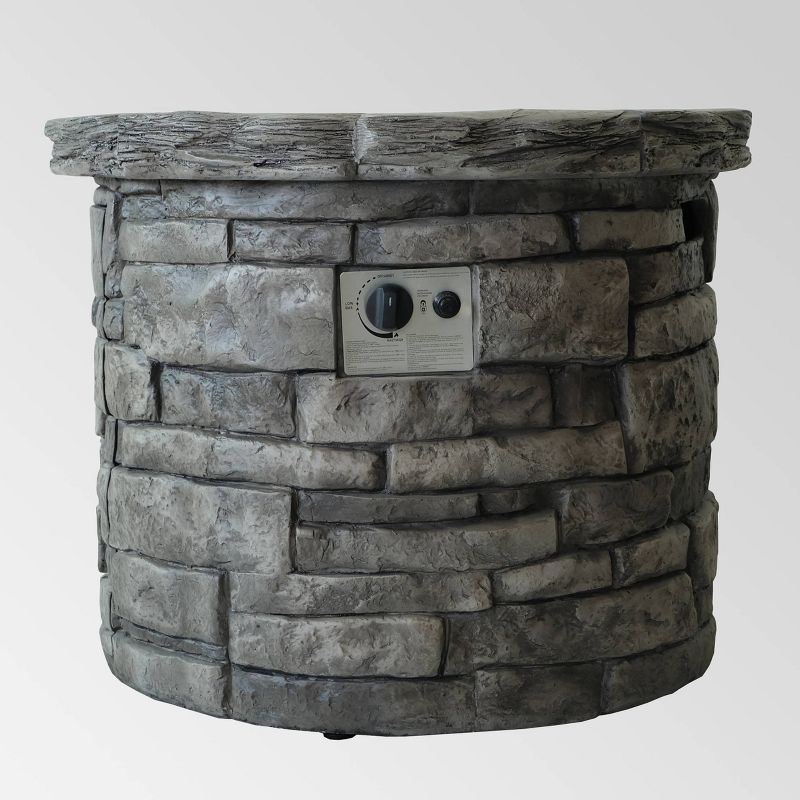 Angeles Outdoor Circular Fire Pit - Gray - Christopher Knight Home | Target