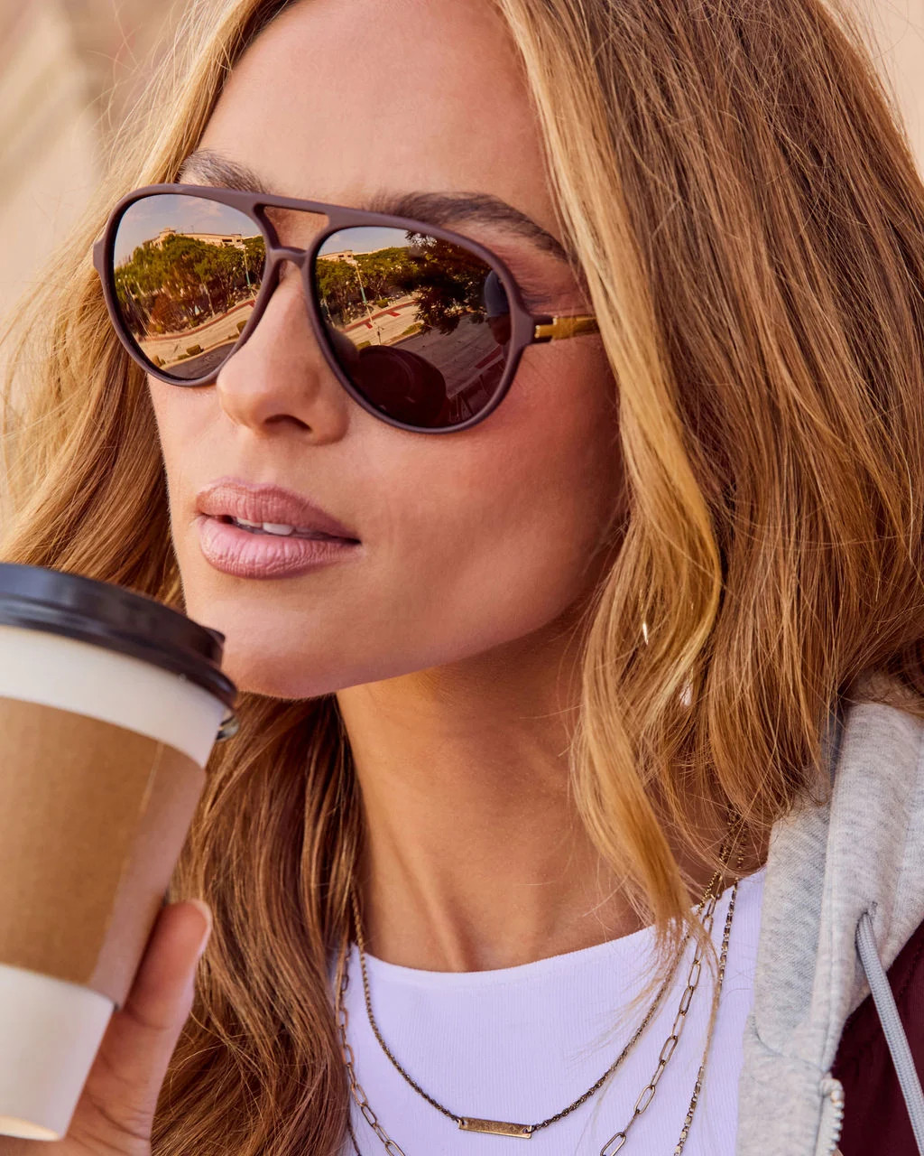 Irma Aviator Frame Sunglasses | VICI