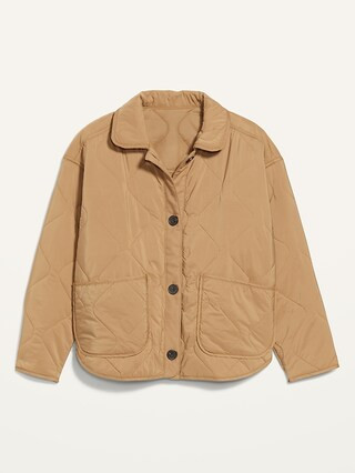 Oversized Quilted Utility Jacket for Women | Old Navy (US)