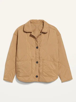 Oversized Quilted Utility Jacket for Women | Old Navy (US)