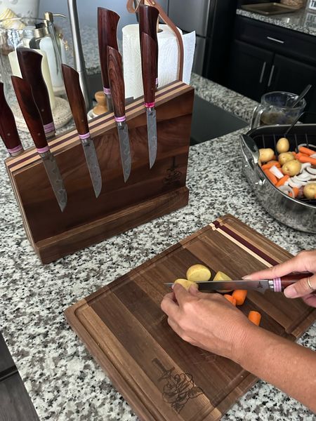 @foldedsteel luxurious knives love the wooden block and leather bag. Such an amazing brand and knives #foldedsteel #knives #chefsknives #luxuryknives #knifeset #kitchengadgets 

#LTKHome #LTKStyleTip #LTKSeasonal