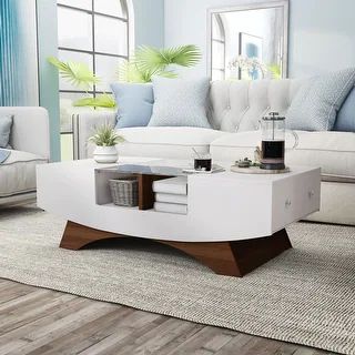 Furniture of America Angelic Contemporary 49-inch 4-shelf Coffee Table | Overstock.com Shopping -... | Bed Bath & Beyond