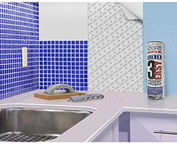 MusselBound 15-sq ft White Plastic Tile Membrane Peel-Set-Grout No Mortar. | Amazon (US)