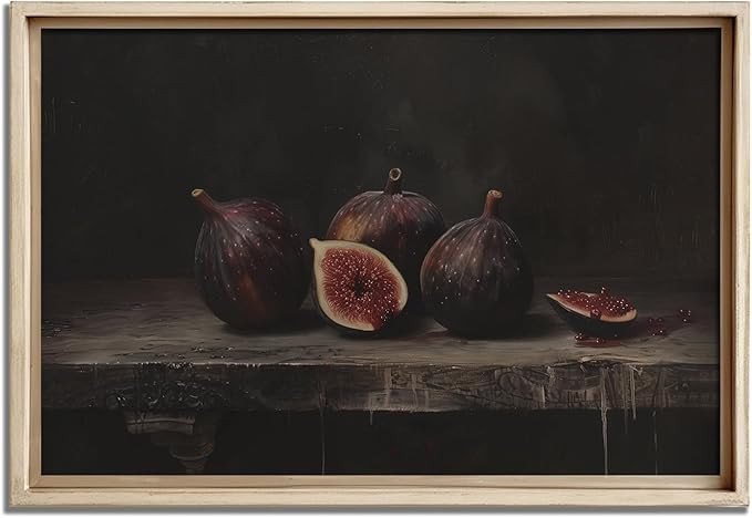Rustic Vintage Art Painting Still Life Vintage Wall Art Figs Fruit Art Print Still Life Painting ... | Amazon (US)