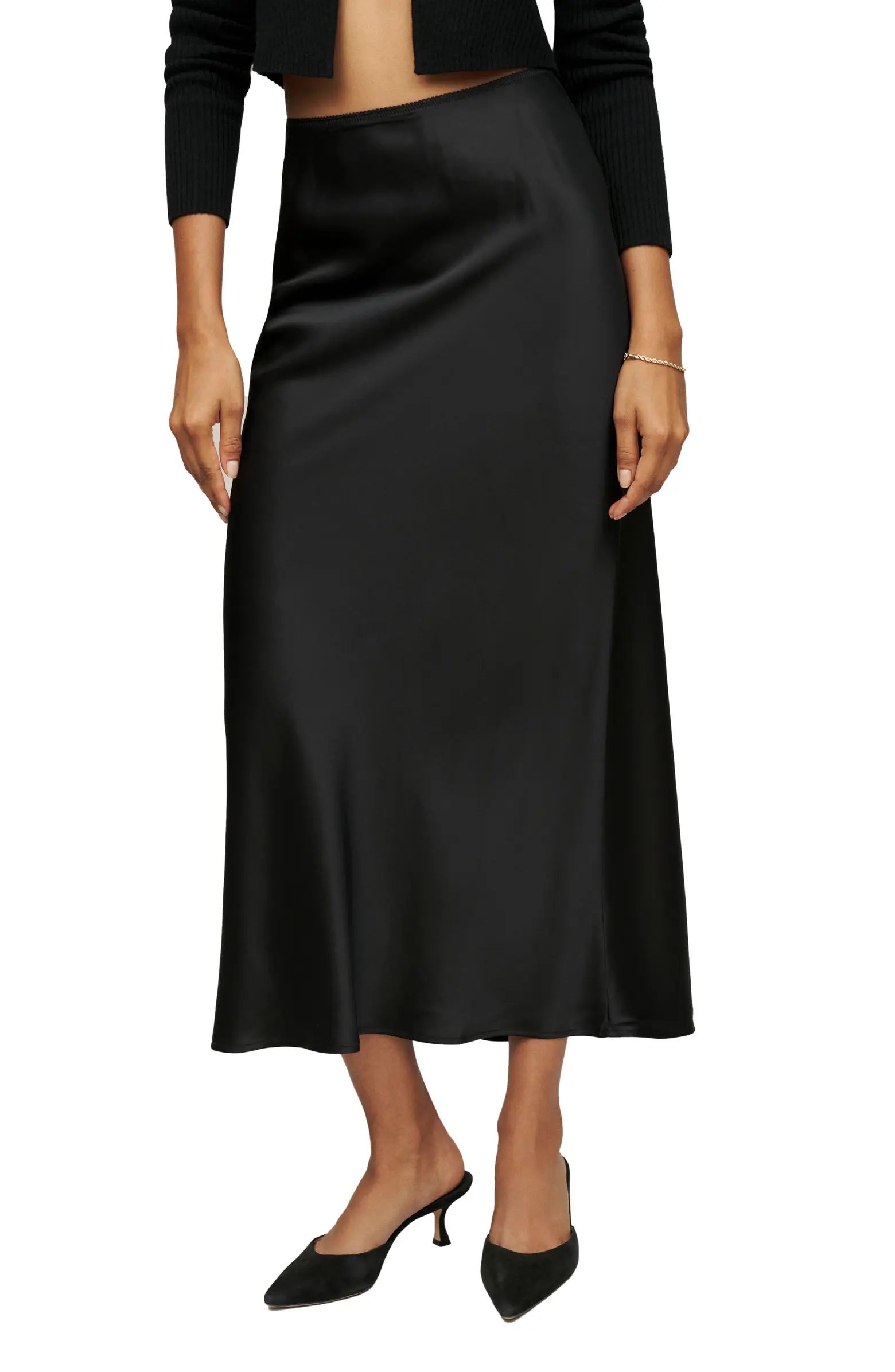 Layla A-Line Silk Skirt | Nordstrom