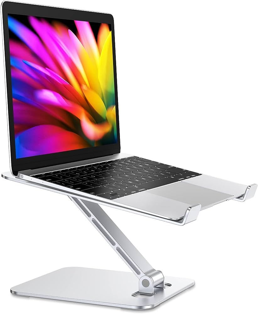 RIWUCT Foldable Laptop Stand, Height Adjustable Ergonomic Computer Stand for Desk, Aluminum Porta... | Amazon (US)