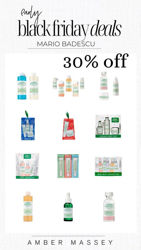 EARLY Black Friday deals. Mario Badescu 30% off sitewide. There are lots of kits and bundles that would make fun gift ideas or stocking stuffers.

Skincare | beauty care | lip mask 

#LTKsalealert #LTKCyberWeek #LTKGiftGuide