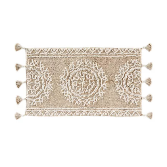 24" x 40" Medallia Bath Rug Natural - Saturday Knight Ltd. | Target