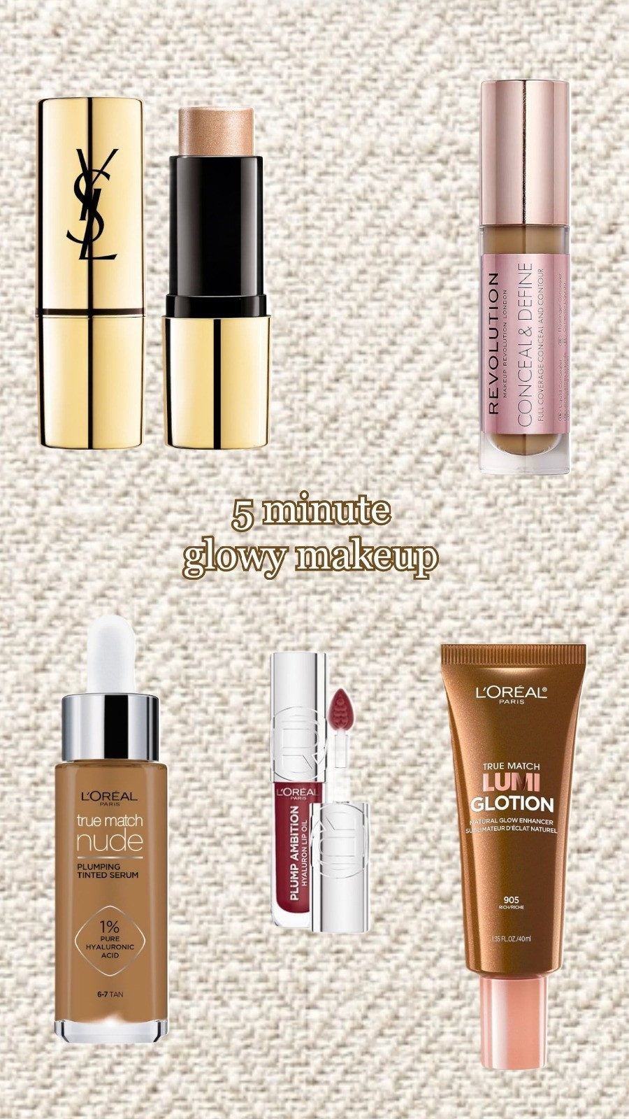 5 minute glowy makeup routine for busy on-the-go days.Add a sheer glow to your concealer as the perfect base. Plus a little highlighter and a pop of colour on the lips to add dimension to your face.#glowyskin #glassskin #ltkuk #makeupobsessed #charlottetilbury 

#LTKbeauty #LTKsummer #LTKxAmazon