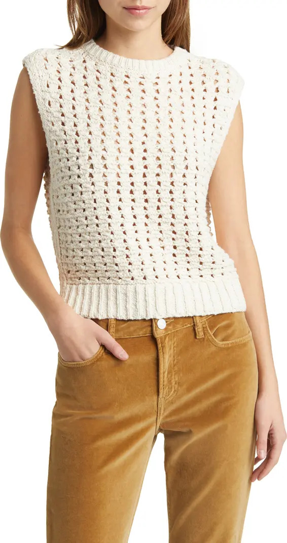 FRAME Open Stitch Sweater Vest | Nordstrom | Nordstrom
