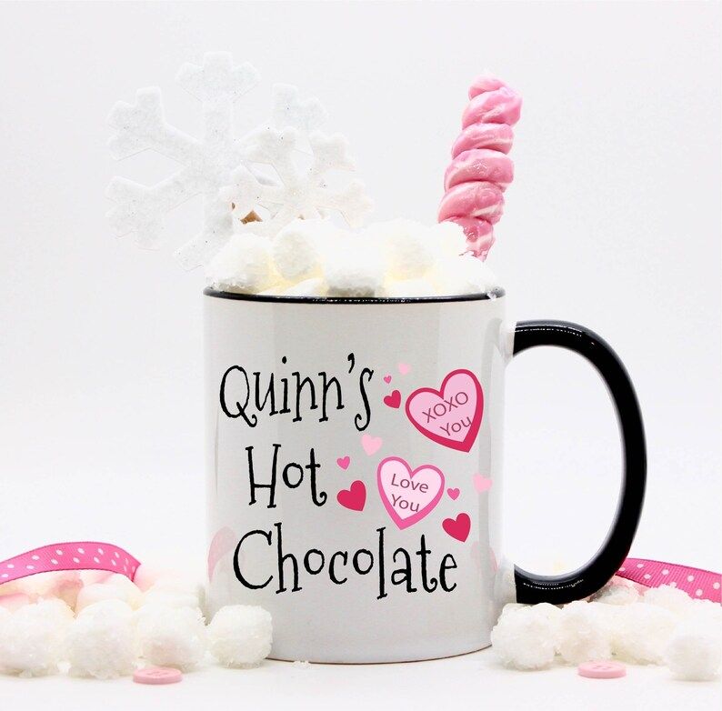 Personalized Candy Hearts Valentines Hot Chocolate Mug for | Etsy | Etsy (US)