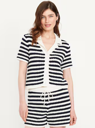 Button-Down Crochet Sweater | Old Navy (US)