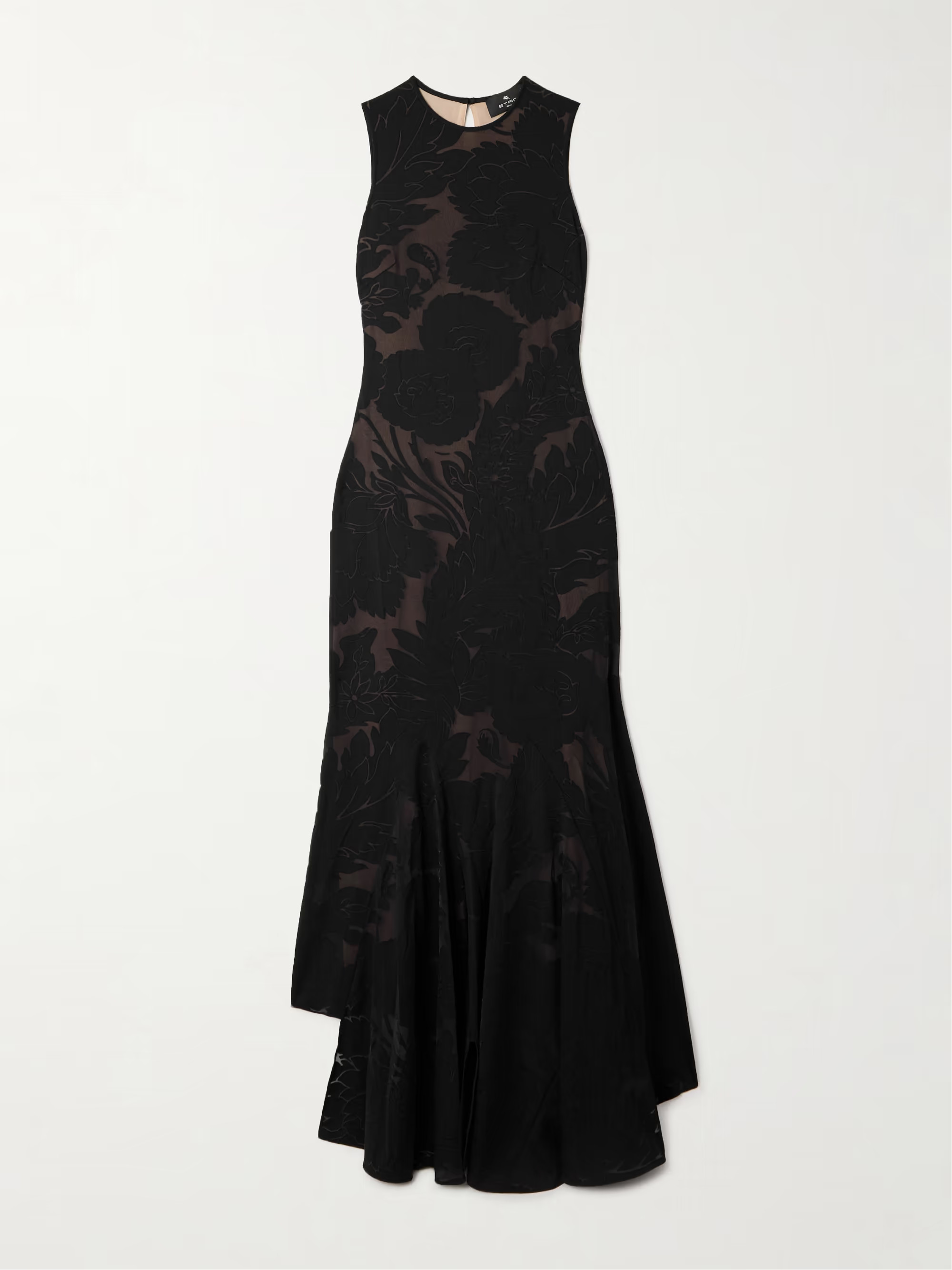 Asymmetric devoré-jersey gown | NET-A-PORTER (US)