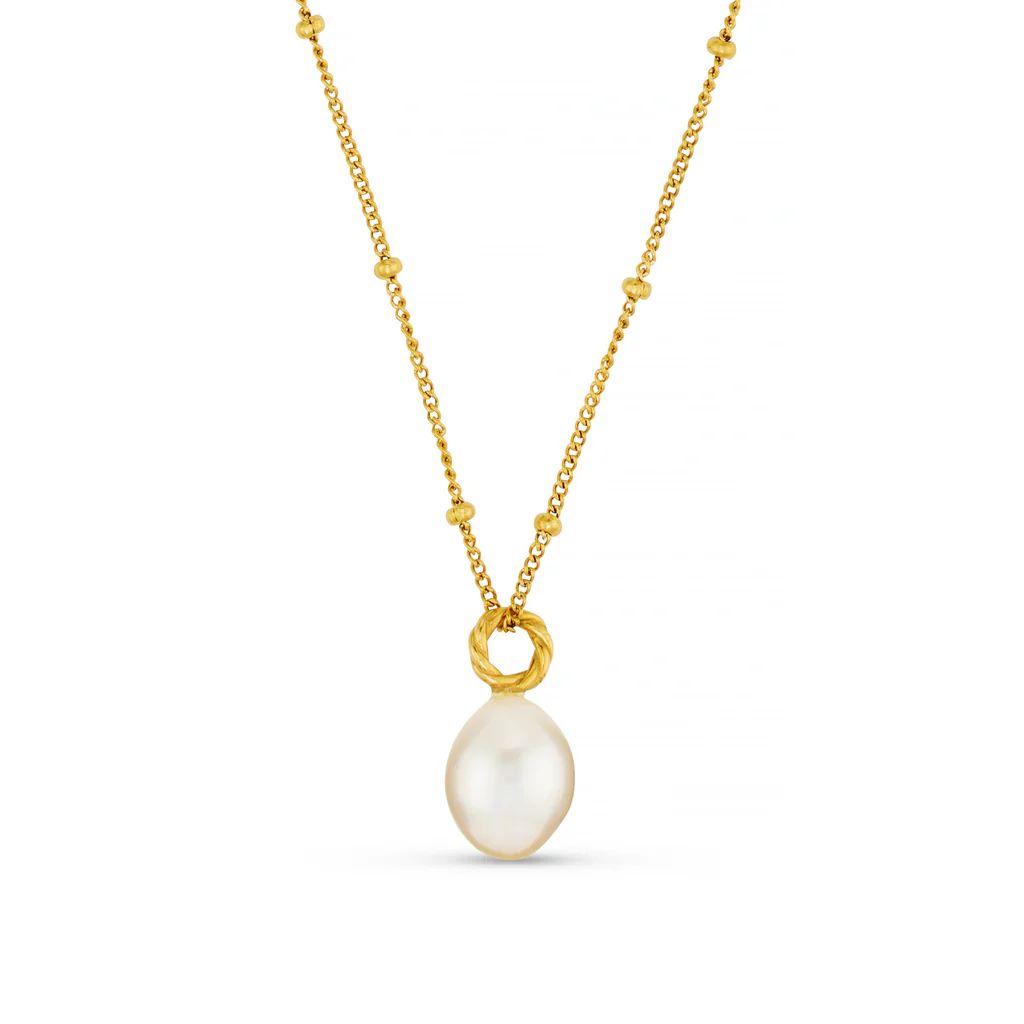 LUXE Rope Pearl Drop Necklace | Orelia