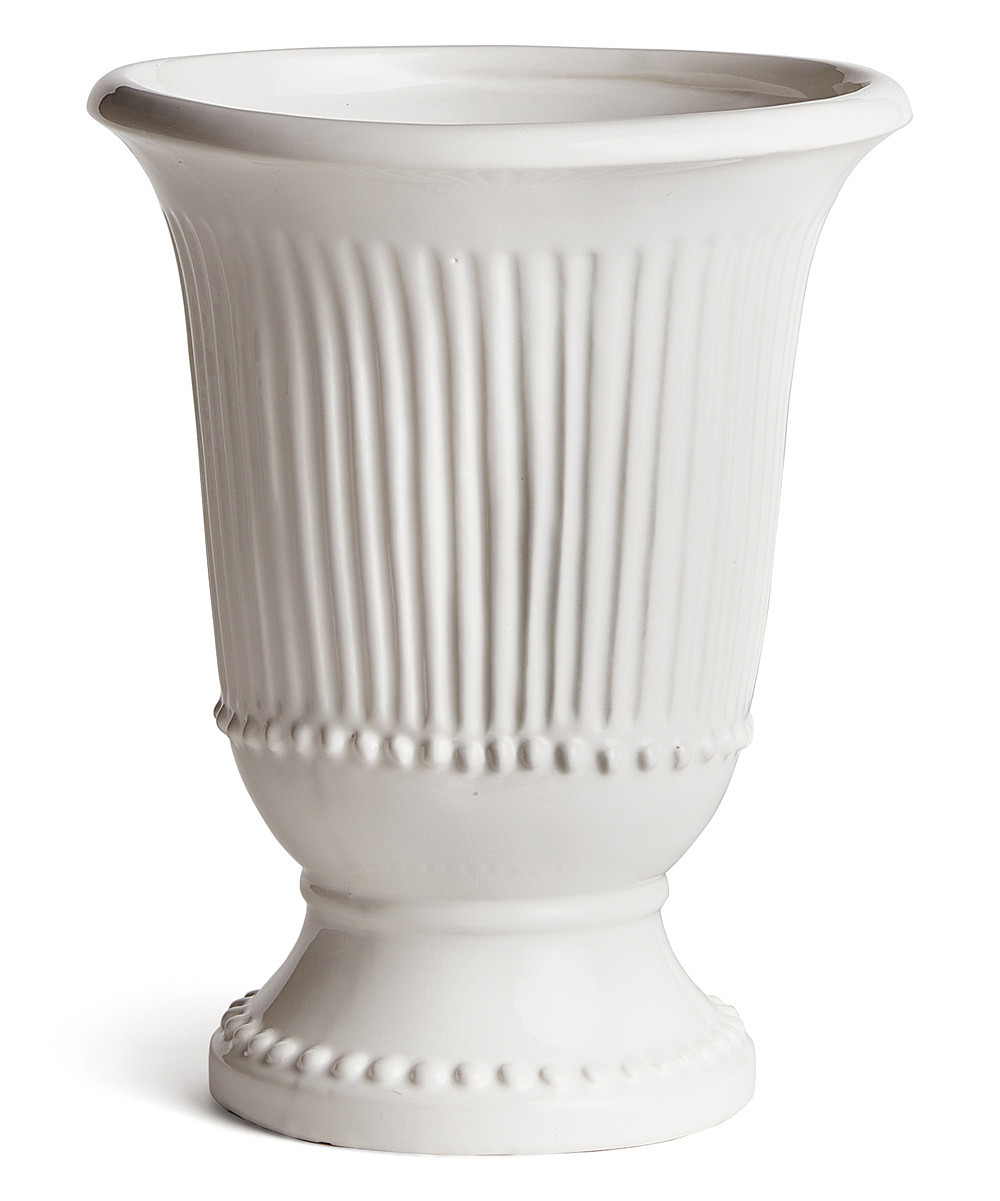 Classic White Mirabelle Beaded Vase | Zulily
