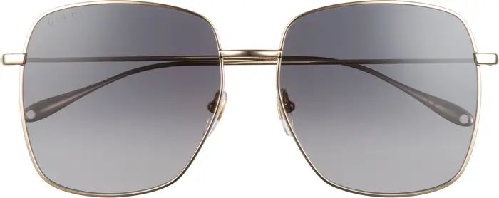 Gucci 59mm Solid Square Sunglasses | Nordstrom | Nordstrom